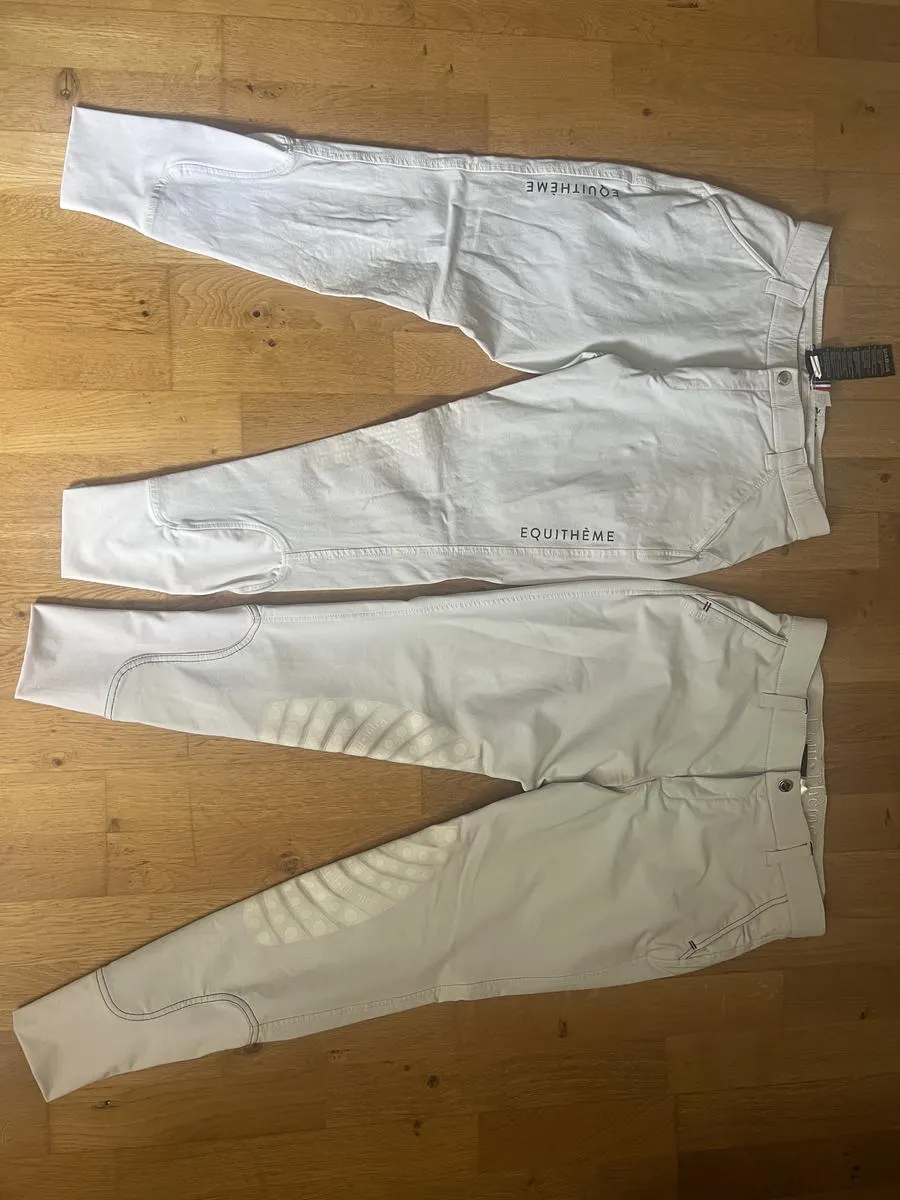 2 pantalons blancs equitheme