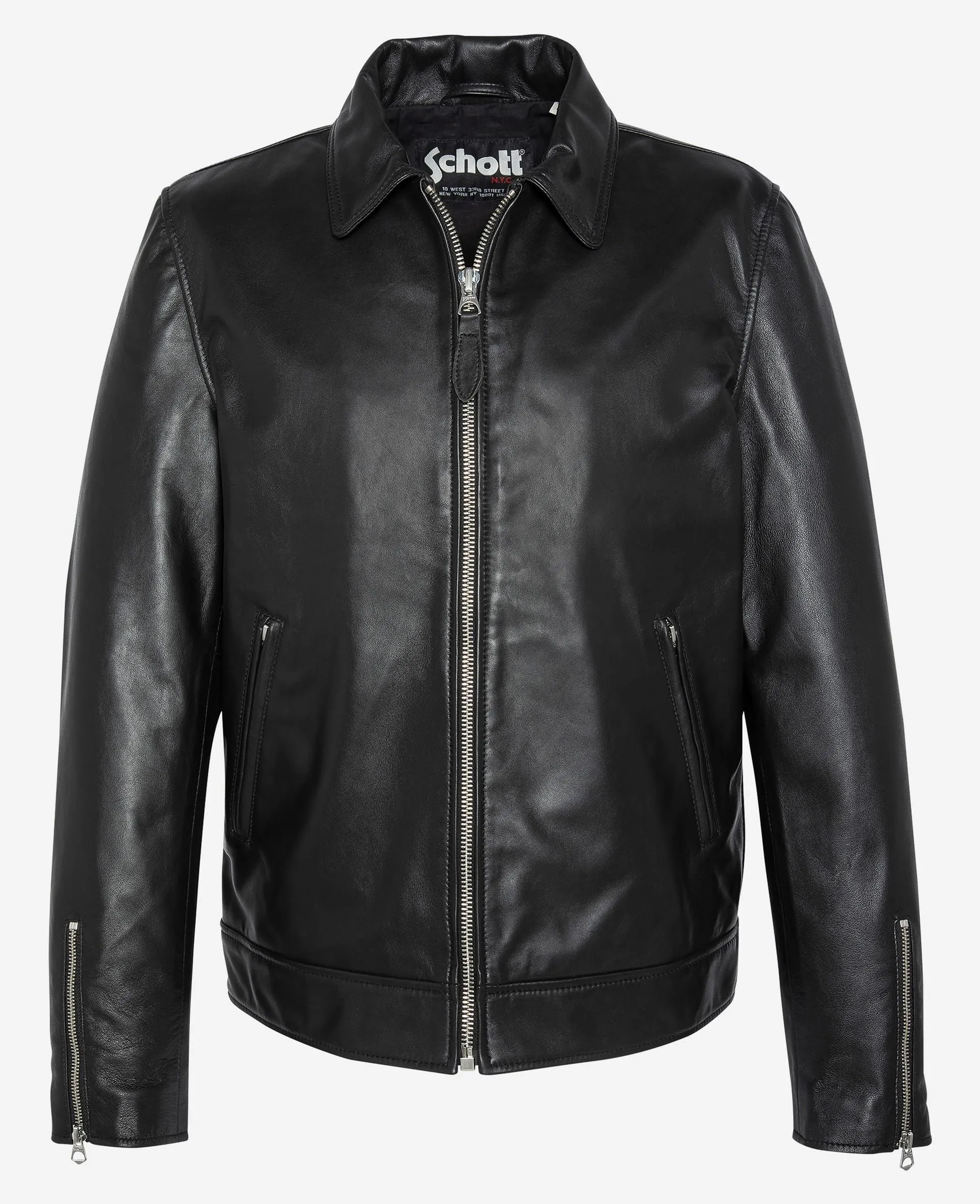 Blouson casual, cuir d'agneau