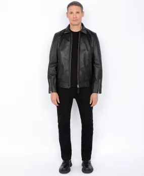 Blouson casual, cuir d'agneau