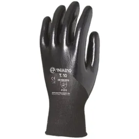 Coverguard - Gants manutention noir en nitrile EUROLITE 1NIAB (Pack de 12)