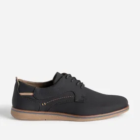 Derby confort noir en toile texturée - Chaussures de ville Homme | ERAM