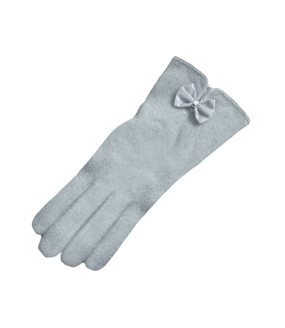 Gants en cuir et laine mélangée pour femmes gris Eastern Counties