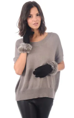 Gants mouton et lapin La Canadienne - La Canadienne - Accessoires Peau Lainée Noir