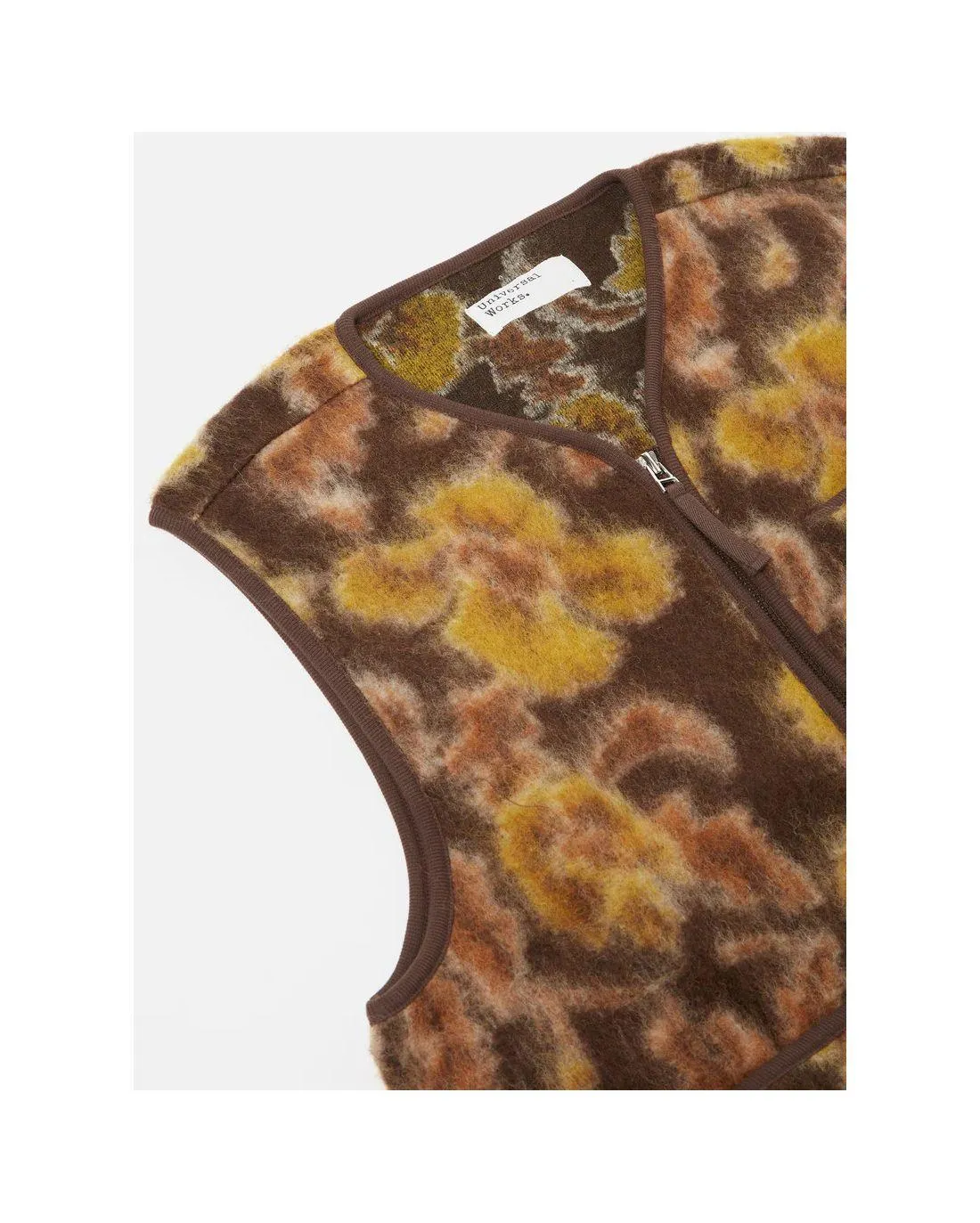 Gilet Brown Flower Fleece - Universal Works | Chez Maman Rouen