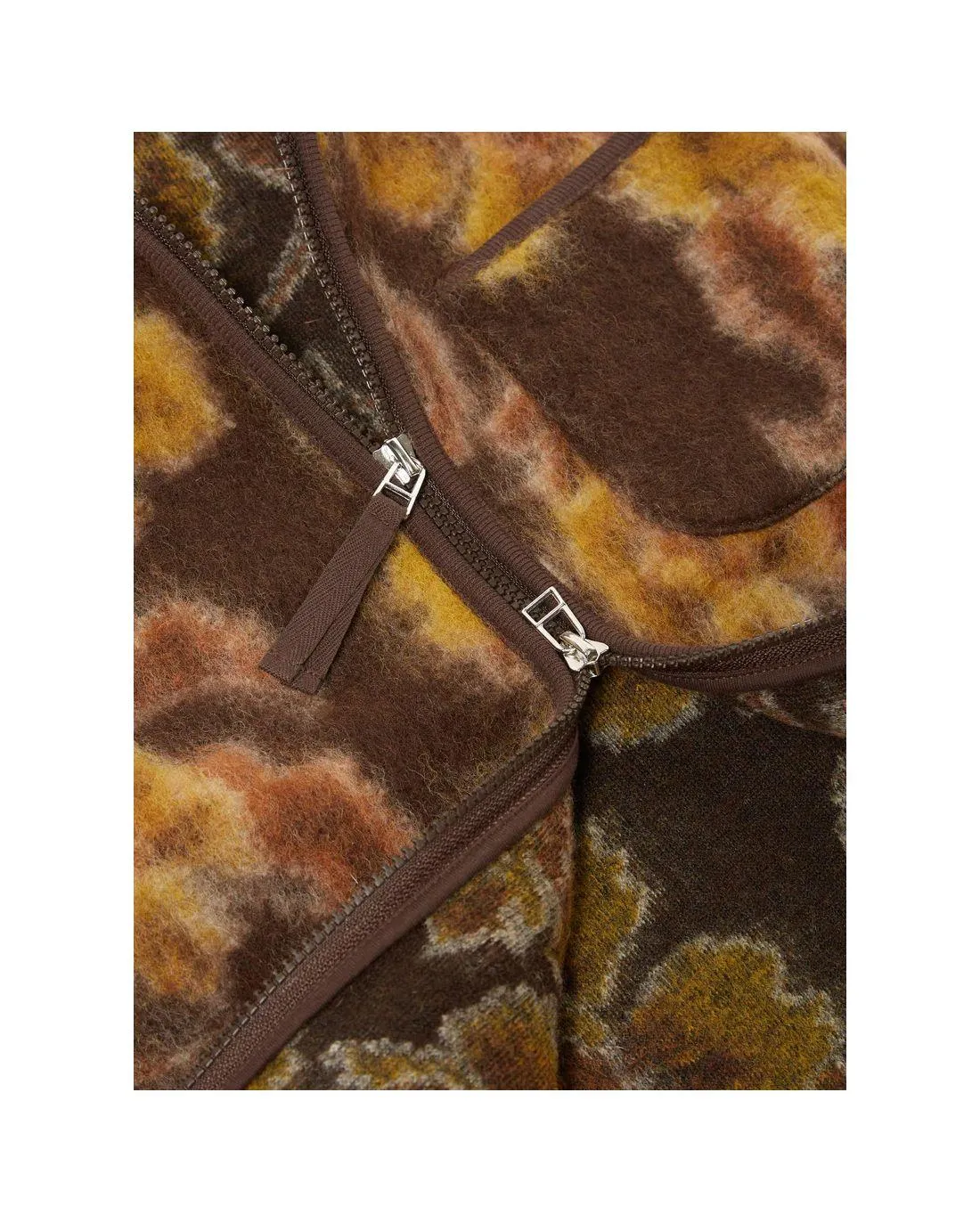 Gilet Brown Flower Fleece - Universal Works | Chez Maman Rouen