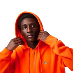 LACOSTE Sweat zippé orange à capuche - SPORT AVENTURE