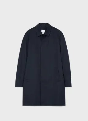 Men's Showerproof Cotton Mac in Navy