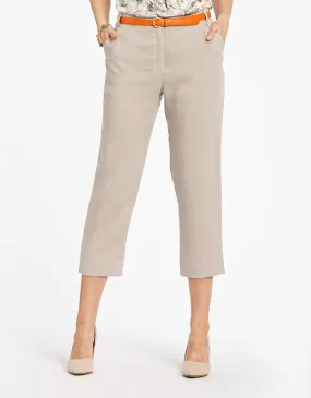 Pantacourt beige doux - Pantalons droits