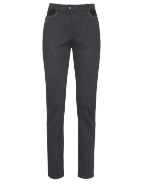 Pantalon gris en flanelle - Pantalons droits