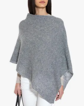 Poncho Asymétrique en Cachemire Torsadé Femme