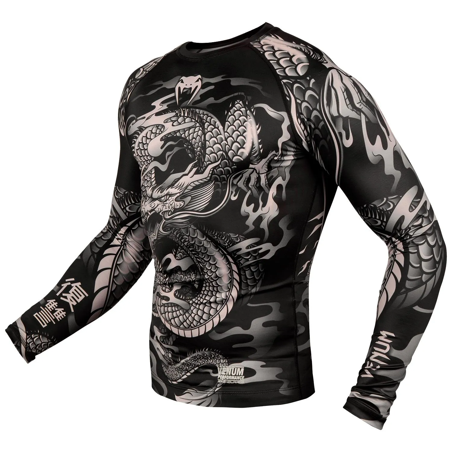 Rashguard Venum Dragon's Flight - Manches Longues - Noir/Sable