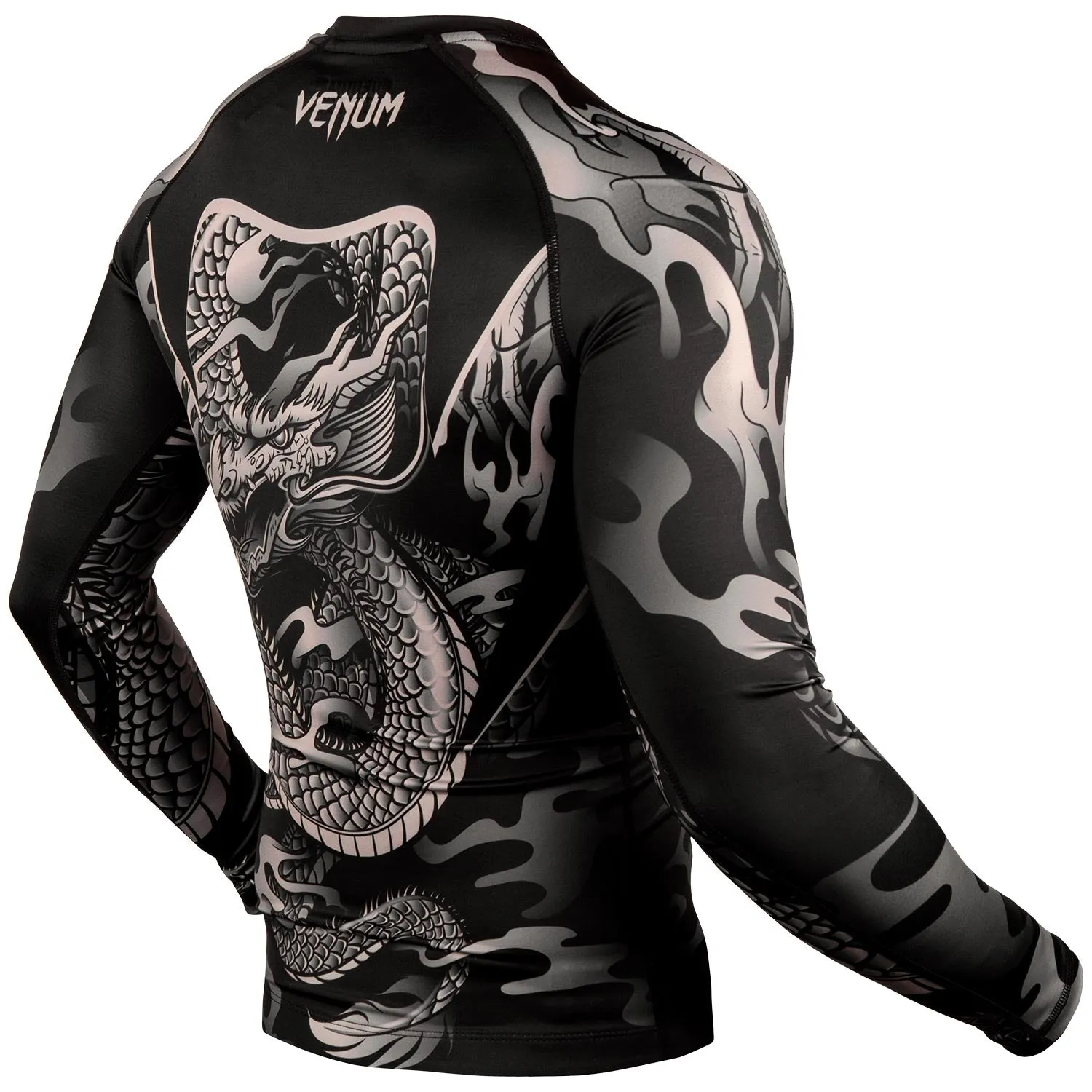 Rashguard Venum Dragon's Flight - Manches Longues - Noir/Sable