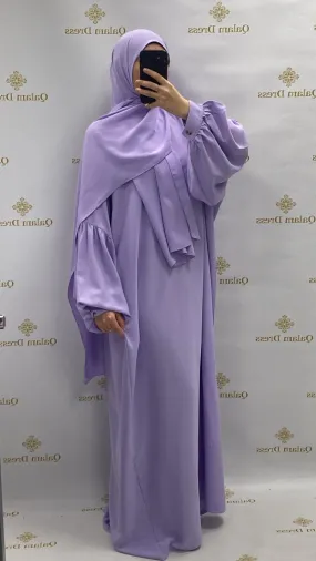 Robe de prière manches ballon Avec Hijab Intégré - Tendance Hijab