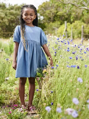 Robe en denim fille stone - Vertbaudet