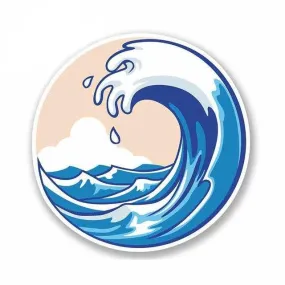 Sticker Surf - Vague (13x13cm)