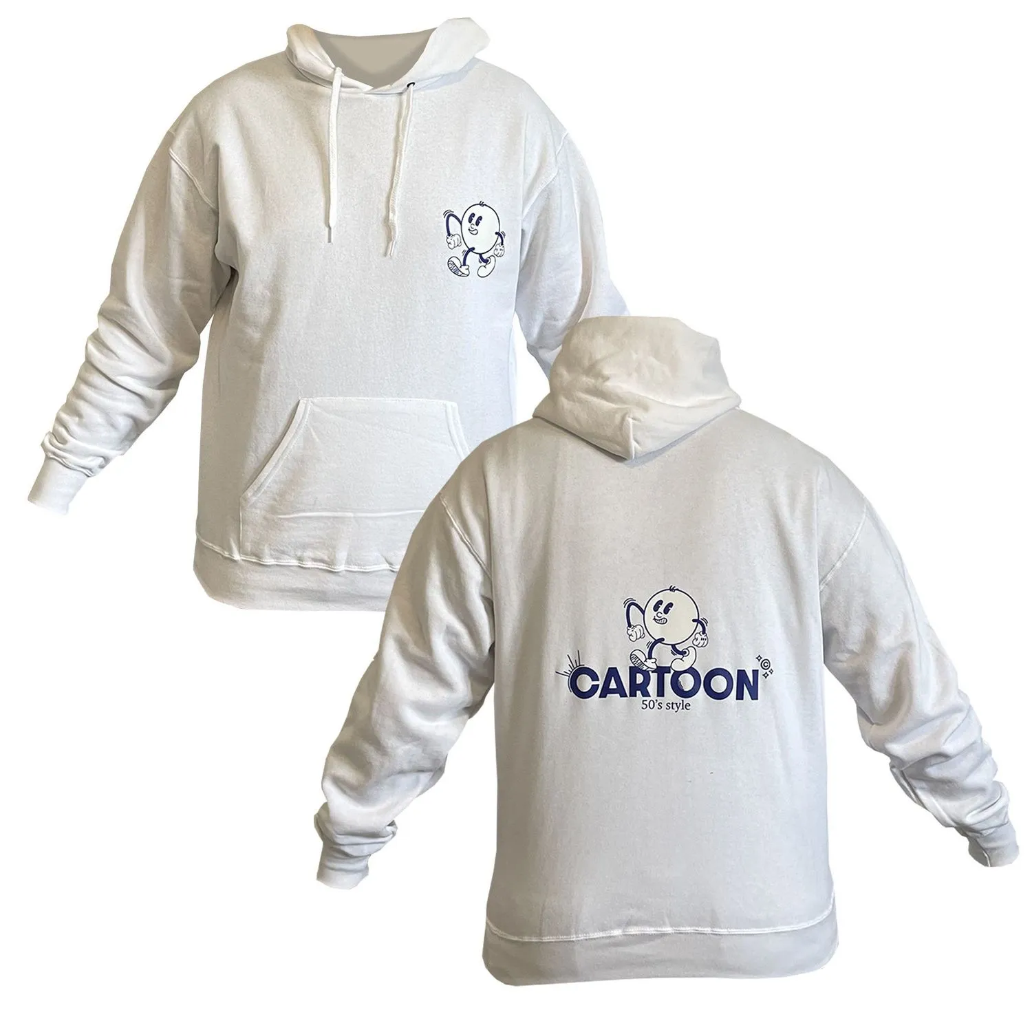 Sweat-shirt à capuche motif CARTOON - Homme - blanc 