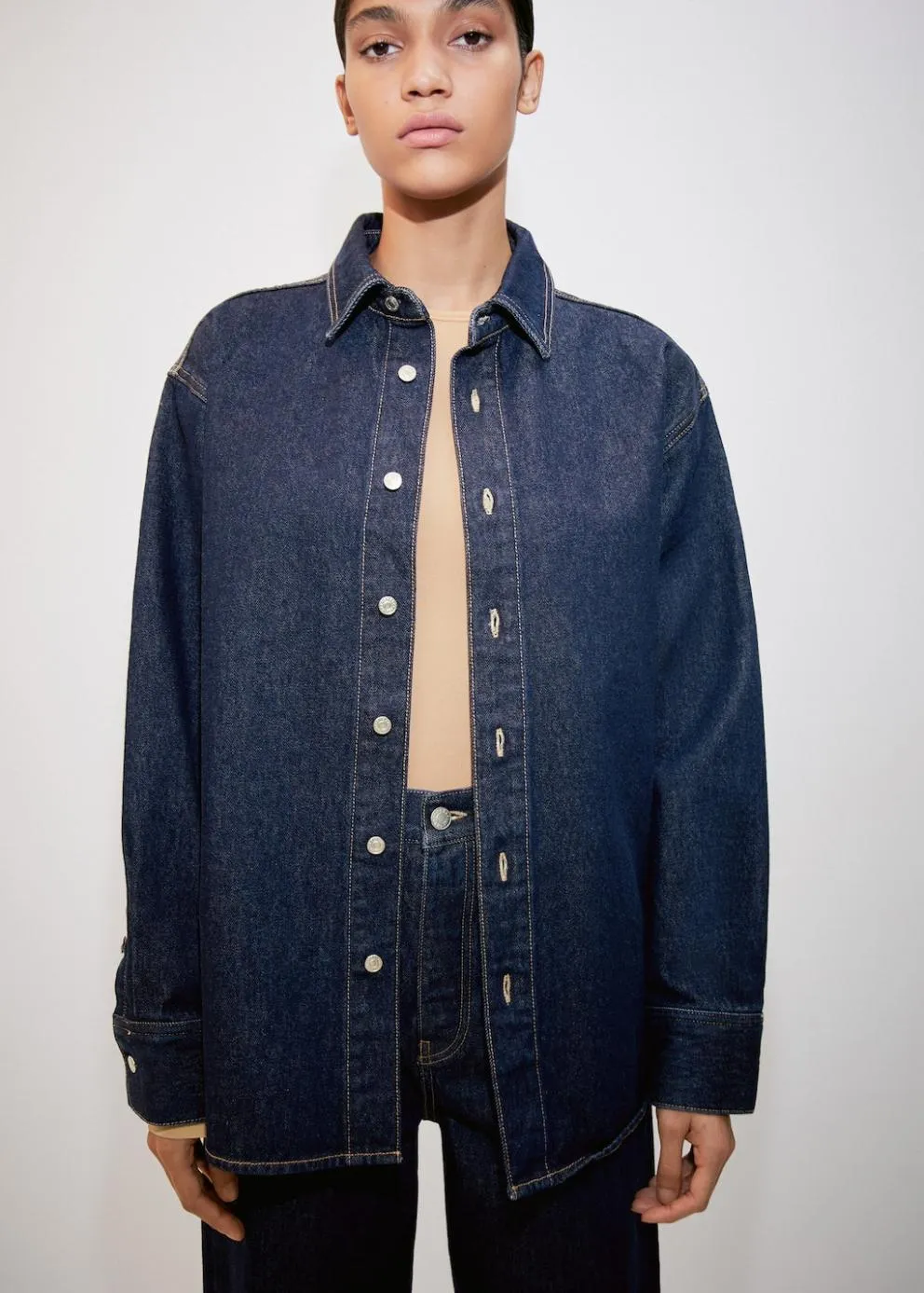 Vestes Et Blazers | Femme MANGO Surchemise Oversize Denim Bleu